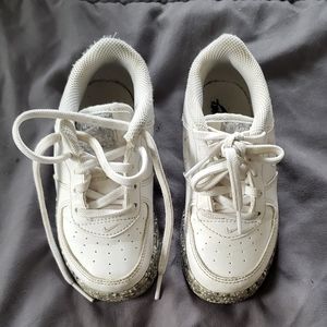 Nike AF1 Toddler Boys, White/gravel, Size 9C
